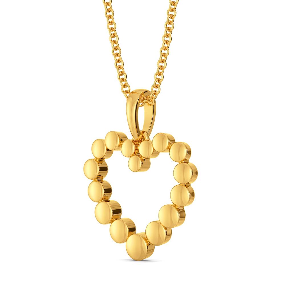 Dancing Hearts Gold Pendants