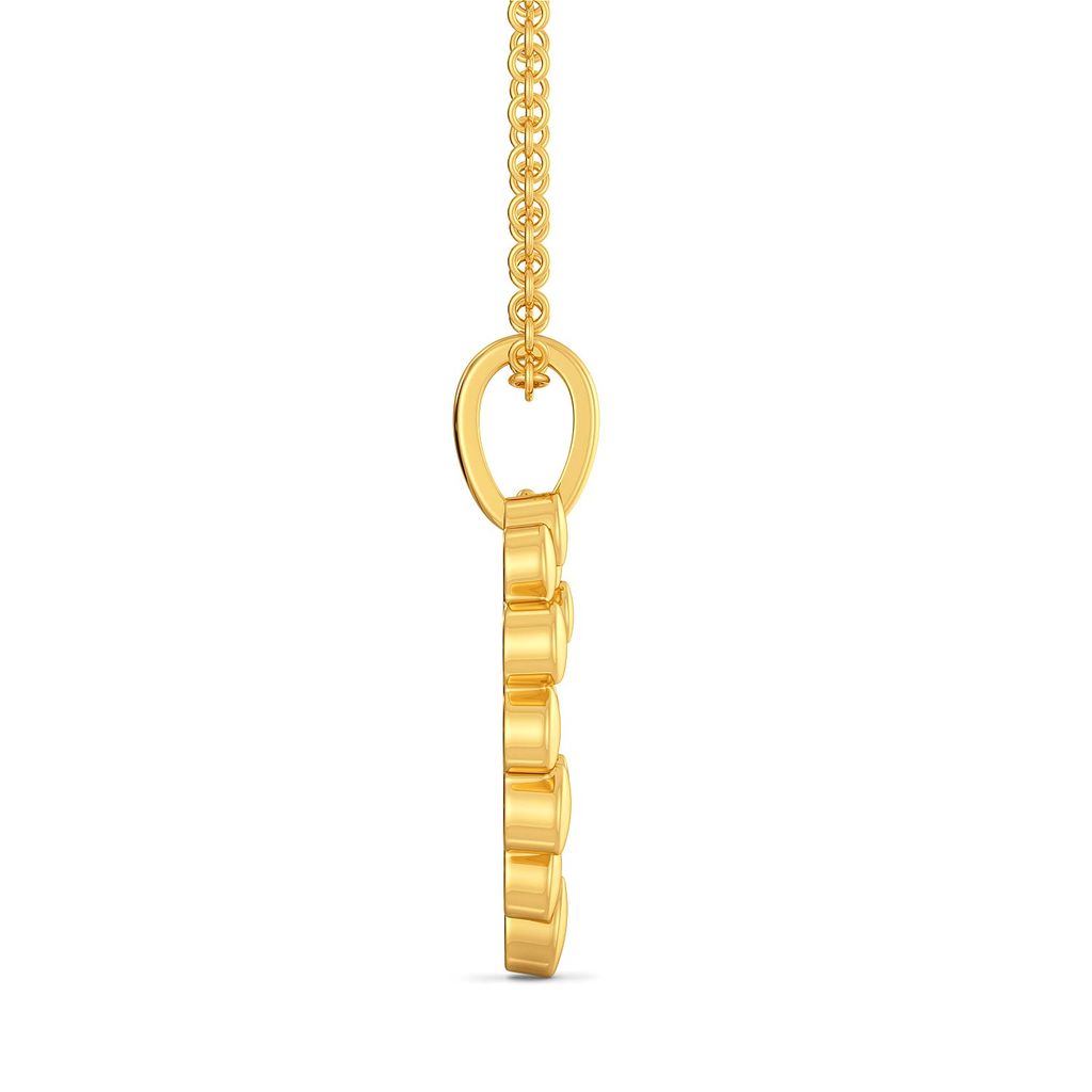 Dancing Hearts Gold Pendants