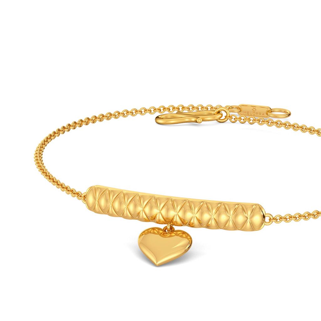 Heart Stripe Gold Bracelets