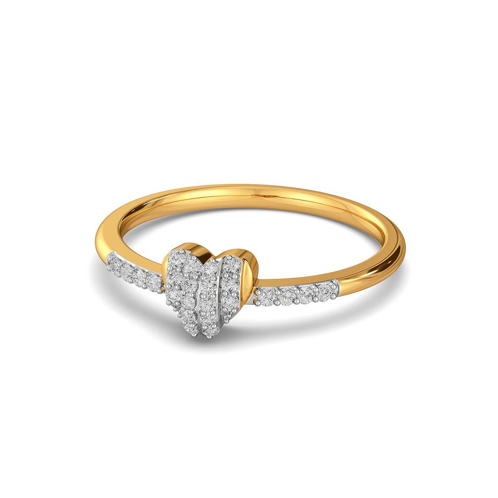 Pleats of Hearts Diamond Rings alternate view 2