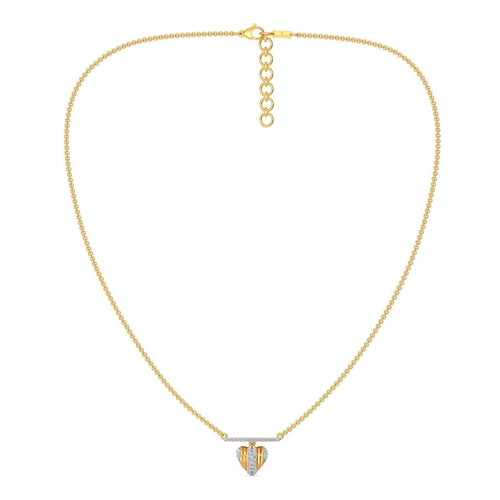 Pleats of Hearts Diamond Necklaces