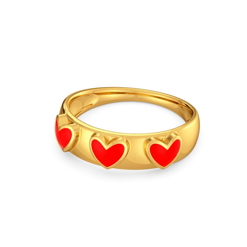 Circle of Hearts Gold Rings alternate view 3