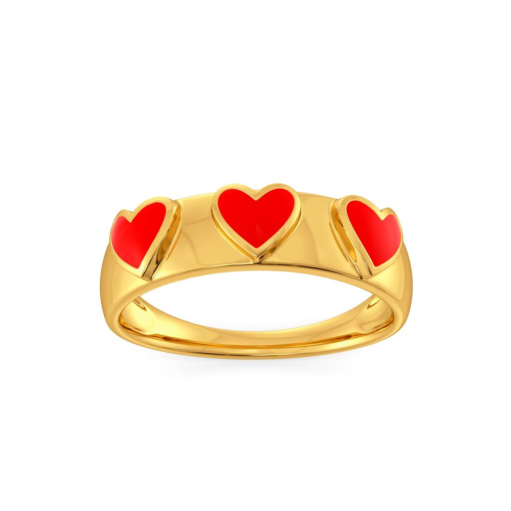 Circle of Hearts Gold Rings alternate view 2