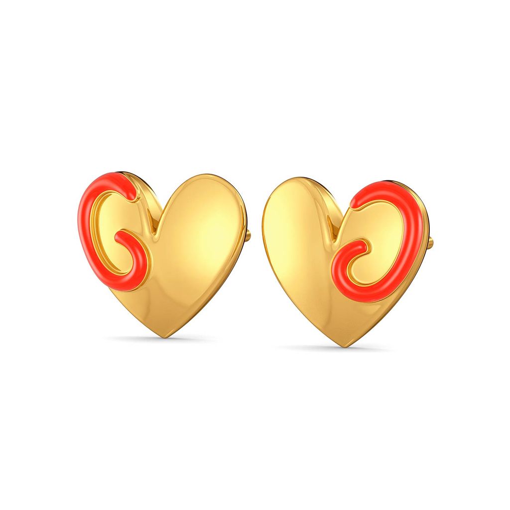 Heart Apart Gold Earrings