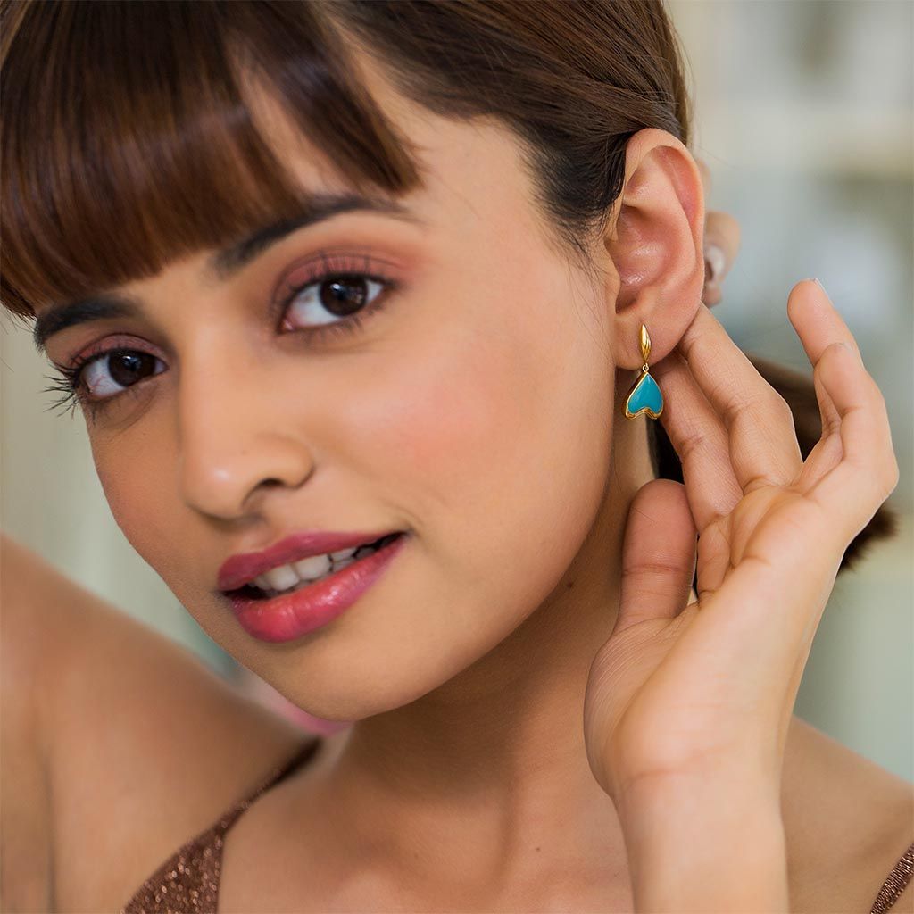 Seal the Teal Gold Earrings