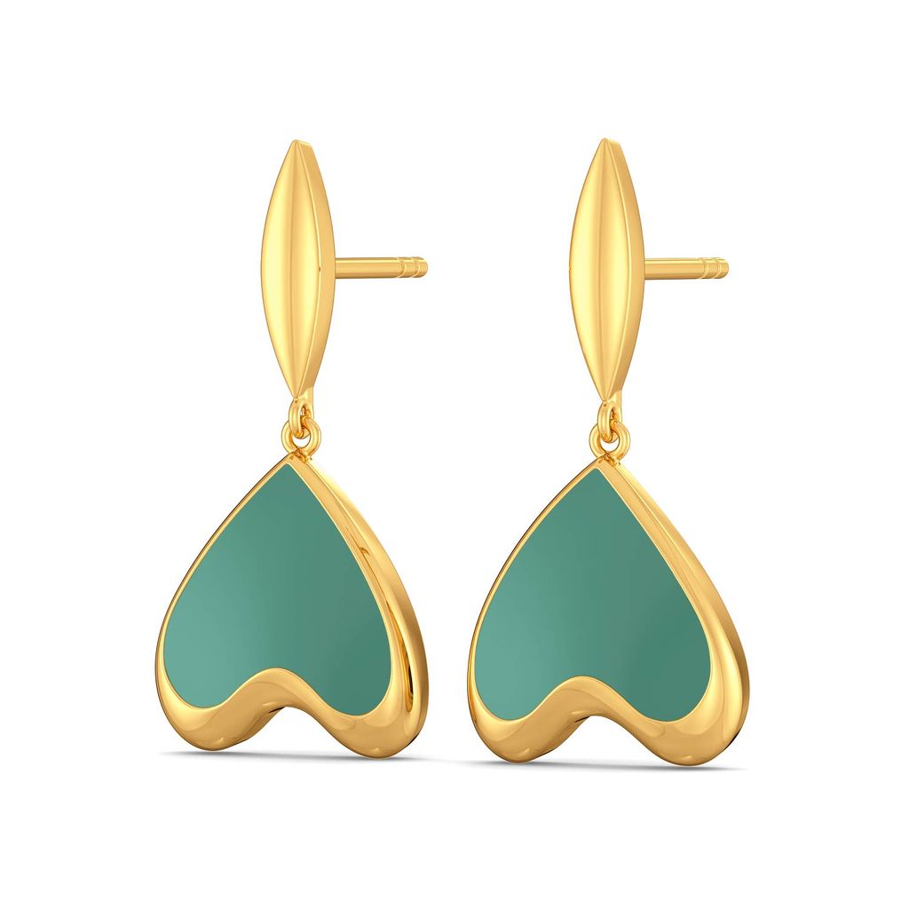 Seal the Teal Gold Earrings