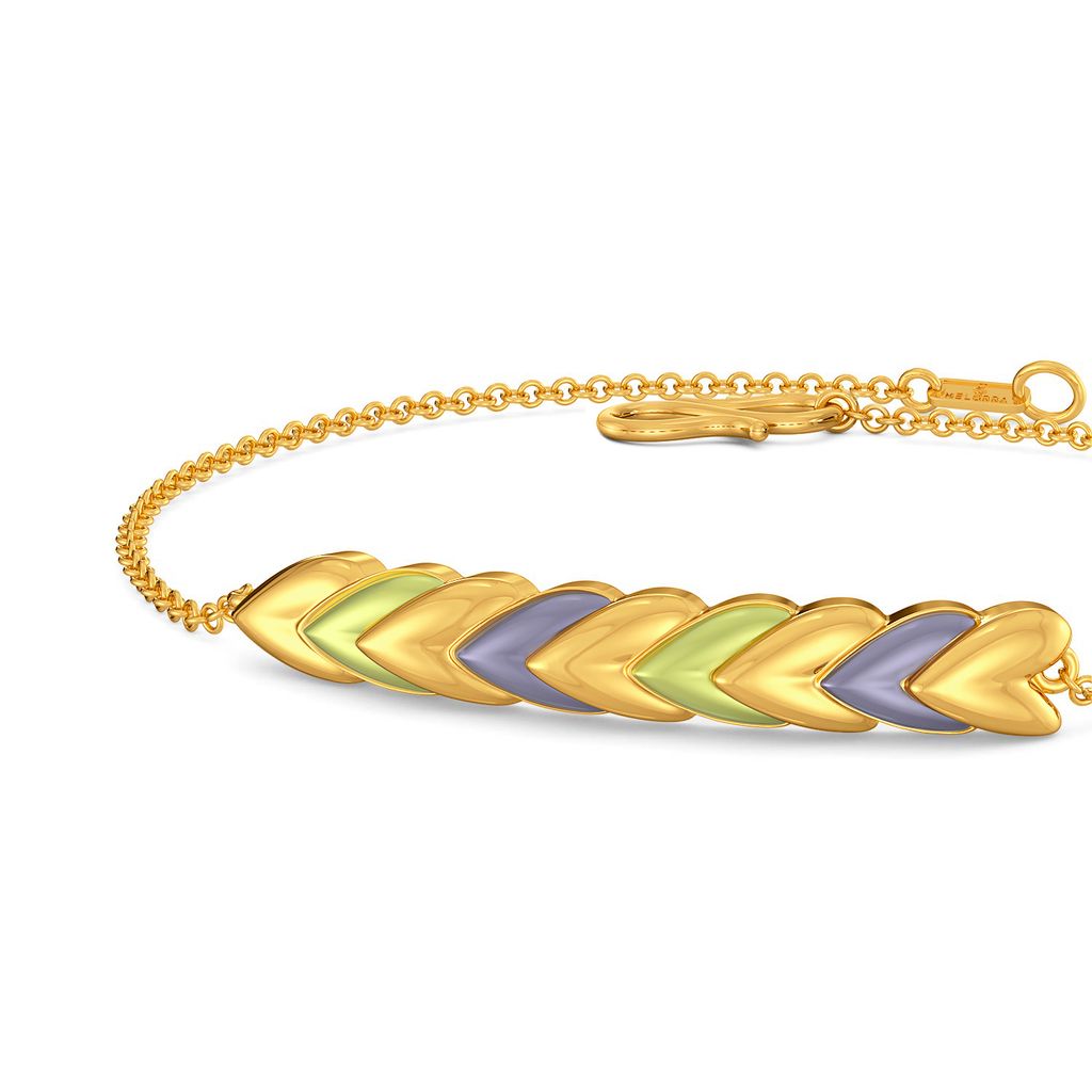 Bouquet of Hearts Gold Bracelets