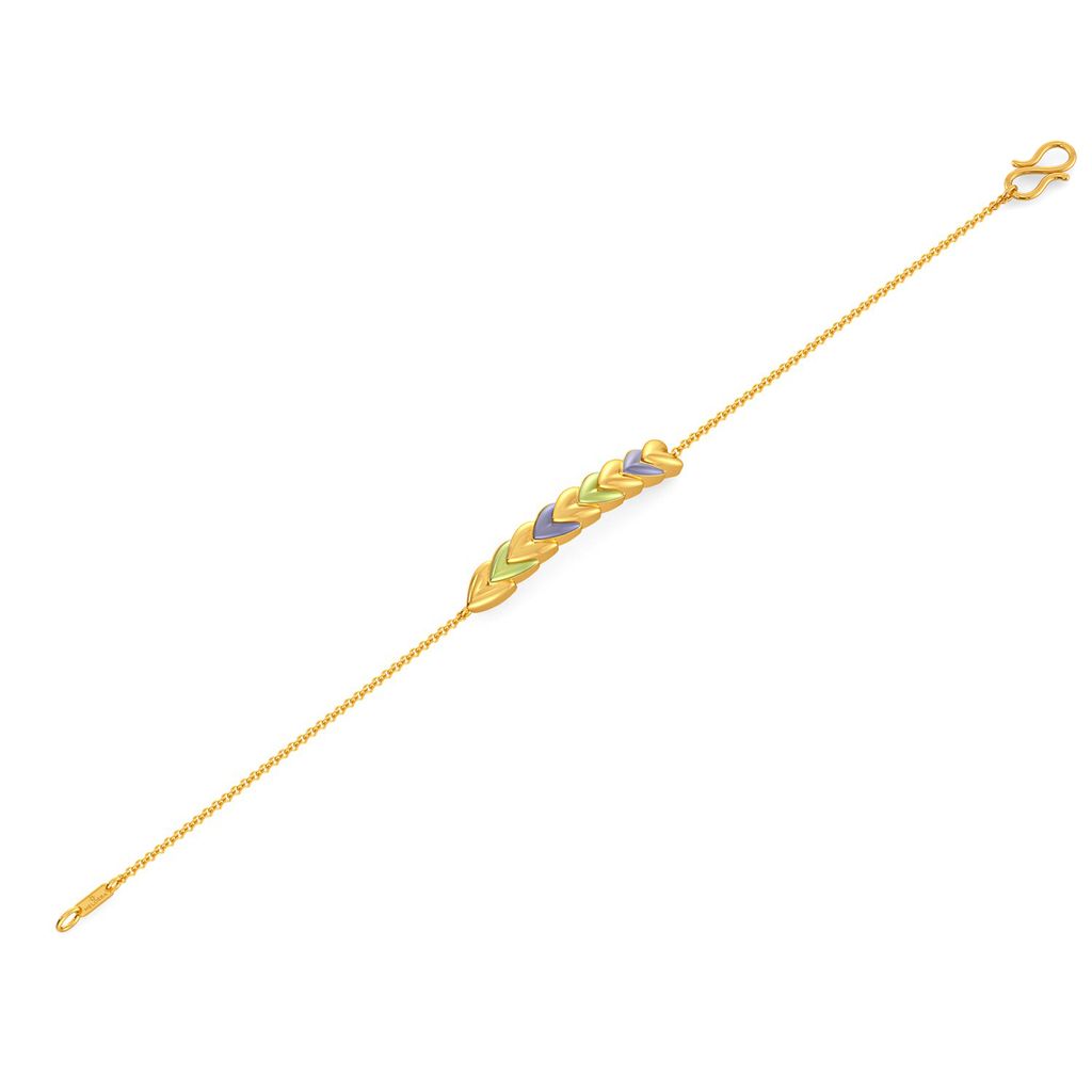 Bouquet of Hearts Gold Bracelets