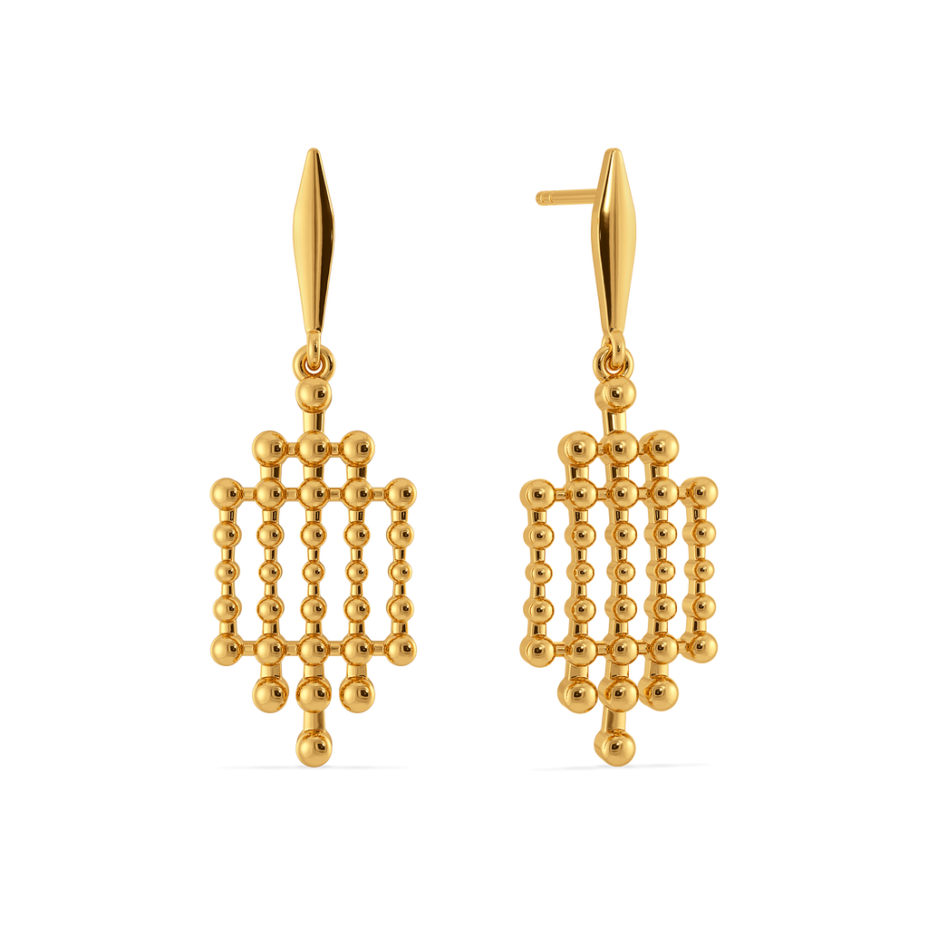 Sunbeam Charm Gold Earrings