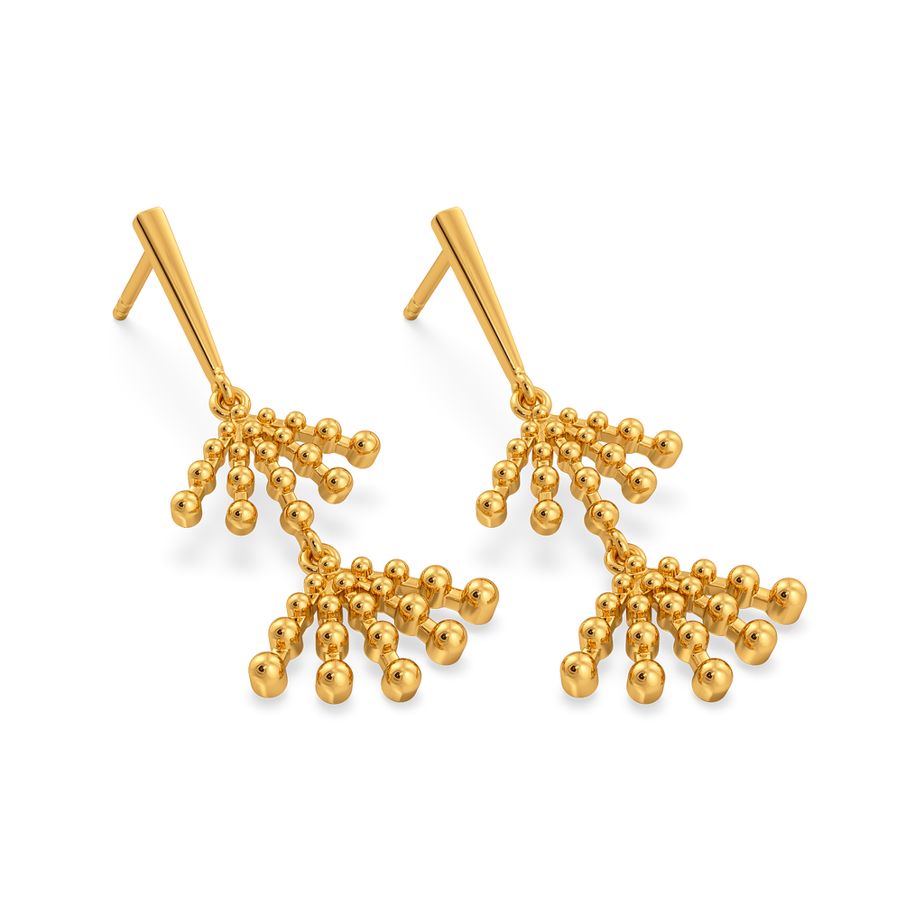 Soft Sunset Glow Gold Earrings