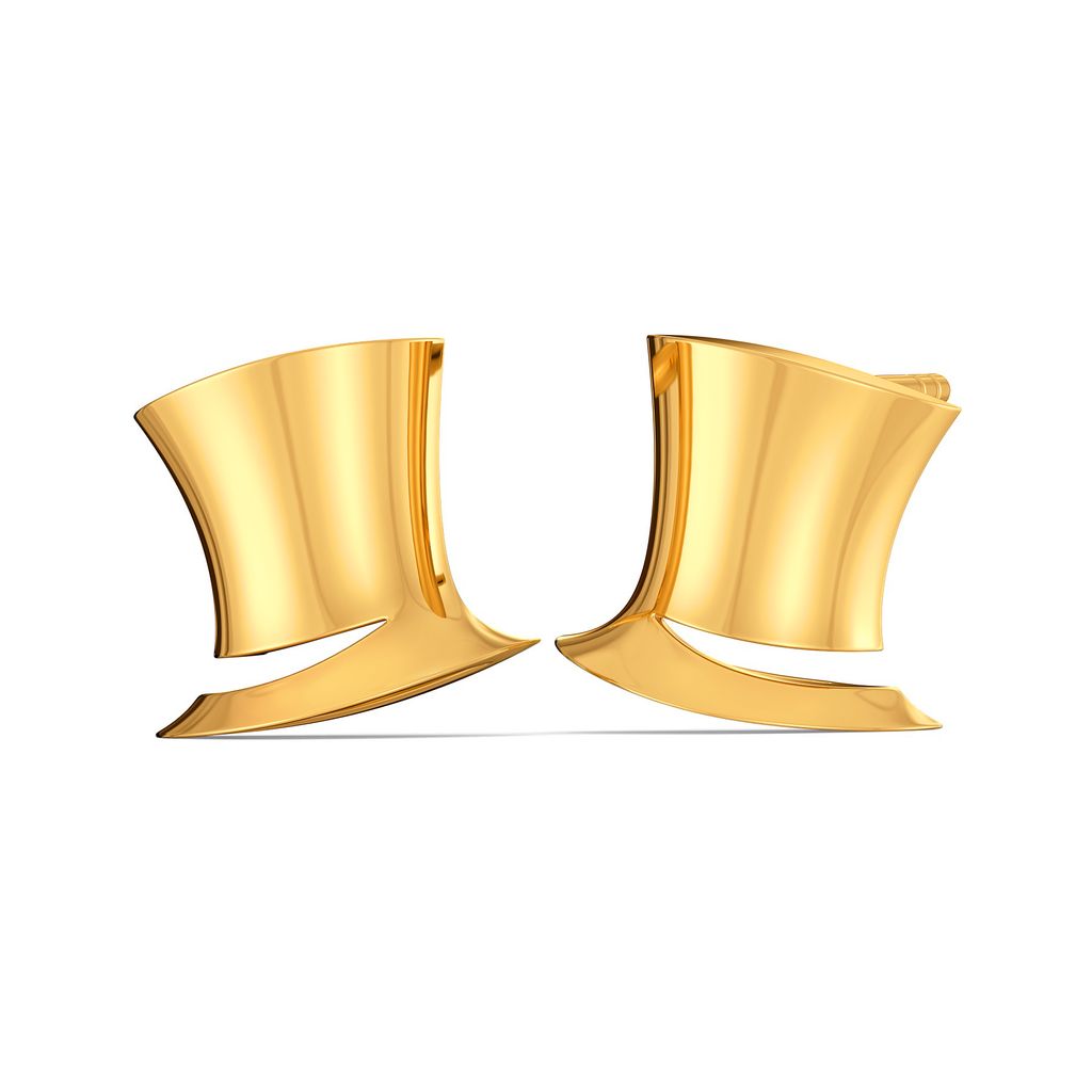 Hat to Happen Gold Earrings