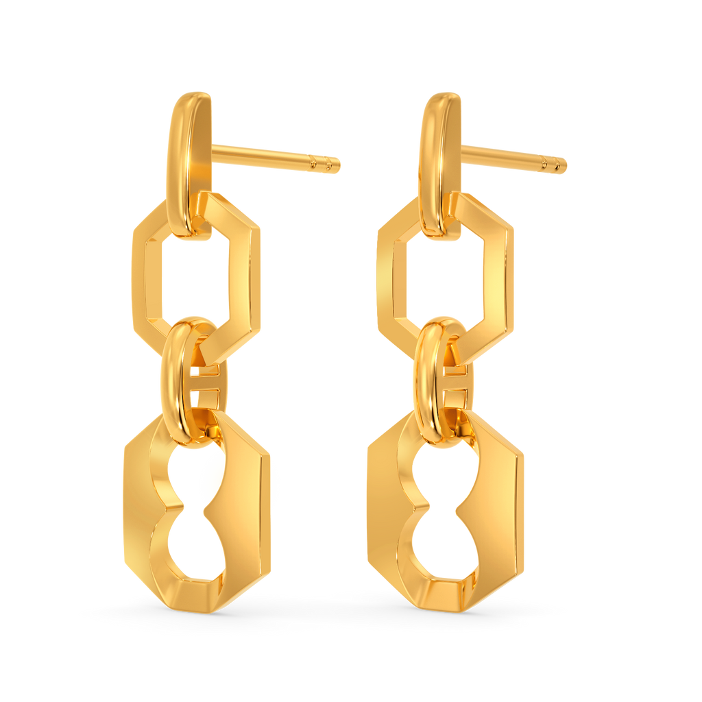 Shades Of Elegance Gold Earrings