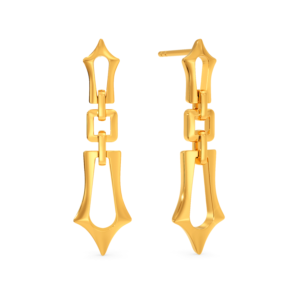 Curve Mashup Gold Earrings
