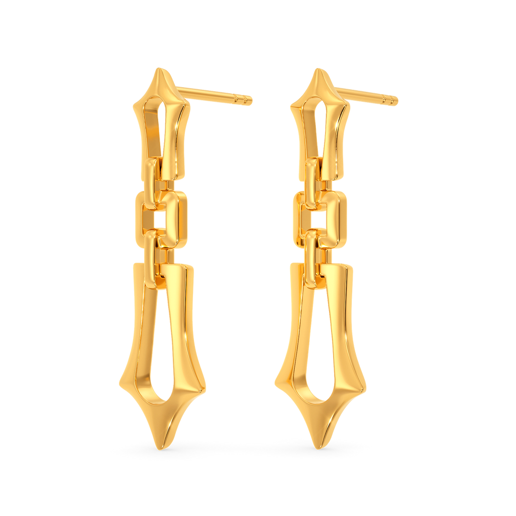 Curve Mashup Gold Earrings