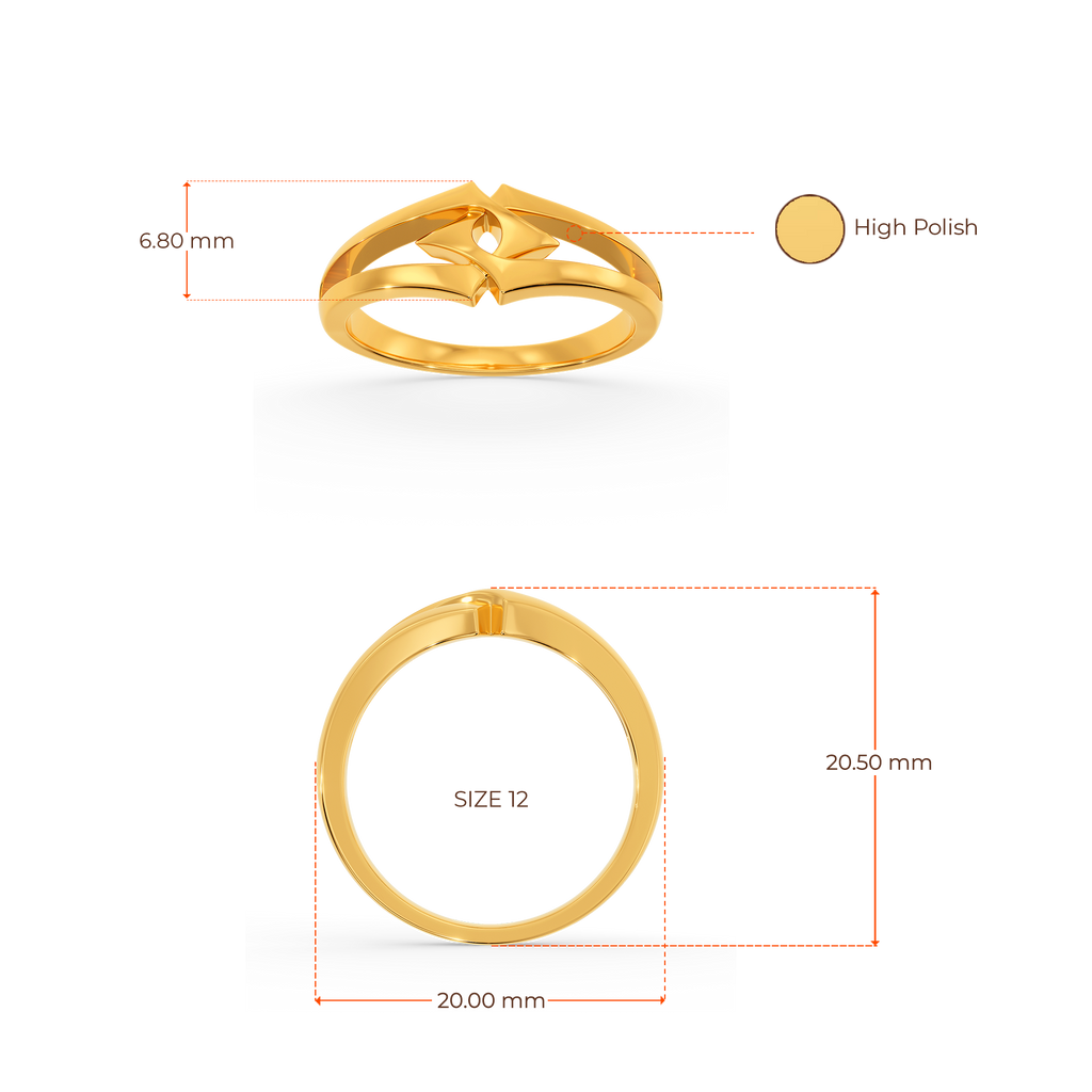 Curve Mashup Gold Rings image