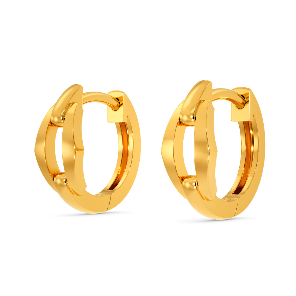 Chains In Hexa Gold Earrings