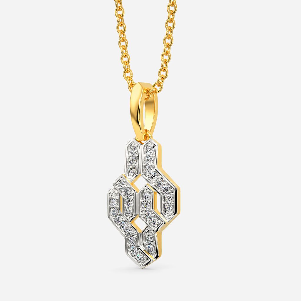 Curl with Purl Diamond Pendants