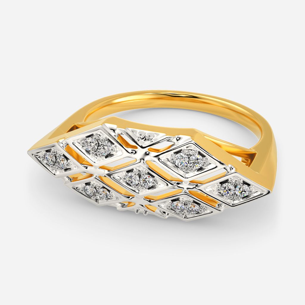 Cozy Pattern Diamond Rings alternate view 2
