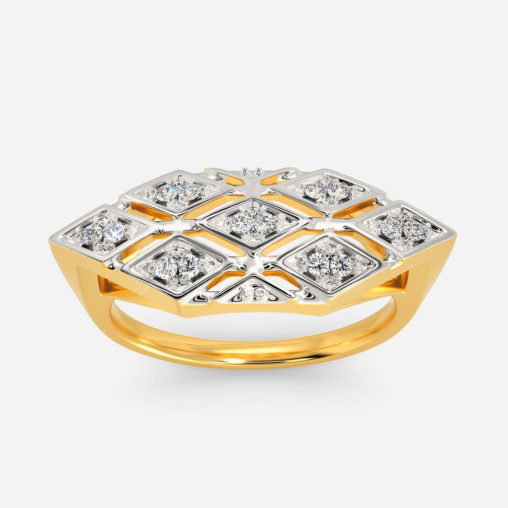 Cozy Pattern Diamond Rings alternate view 3