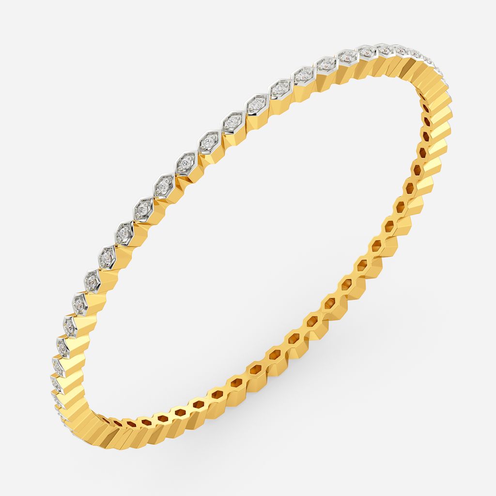 Cozy Pattern Diamond Bangles
