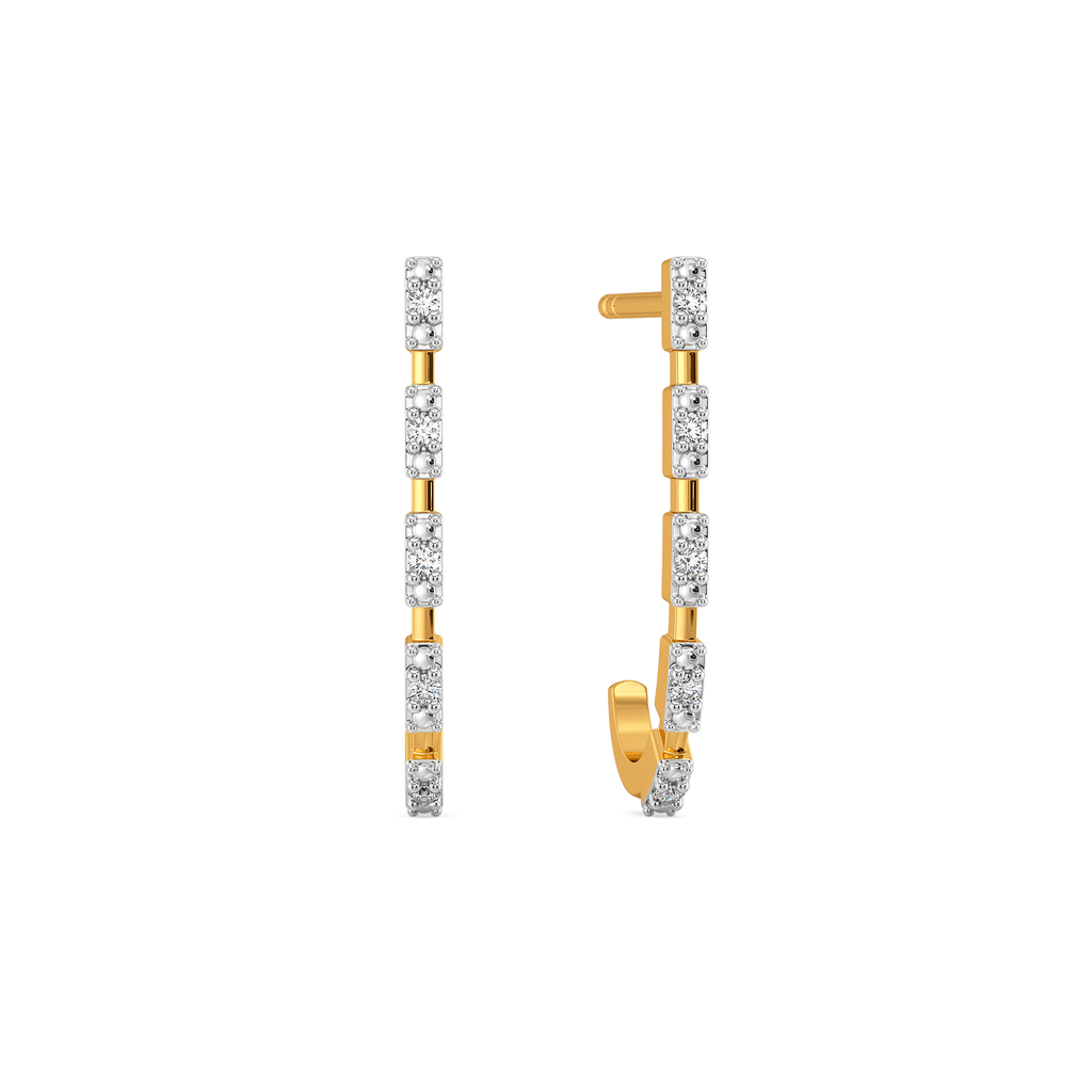 Gleam Grid Diamond Earrings