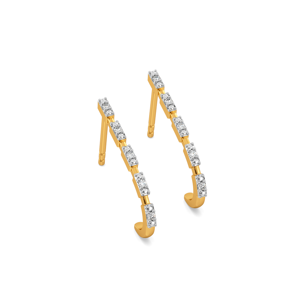 Gleam Grid Diamond Earrings