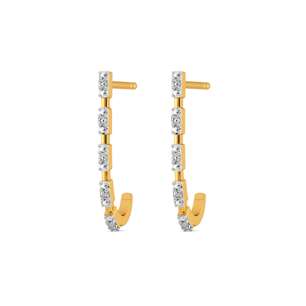 Gleam Grid Diamond Earrings