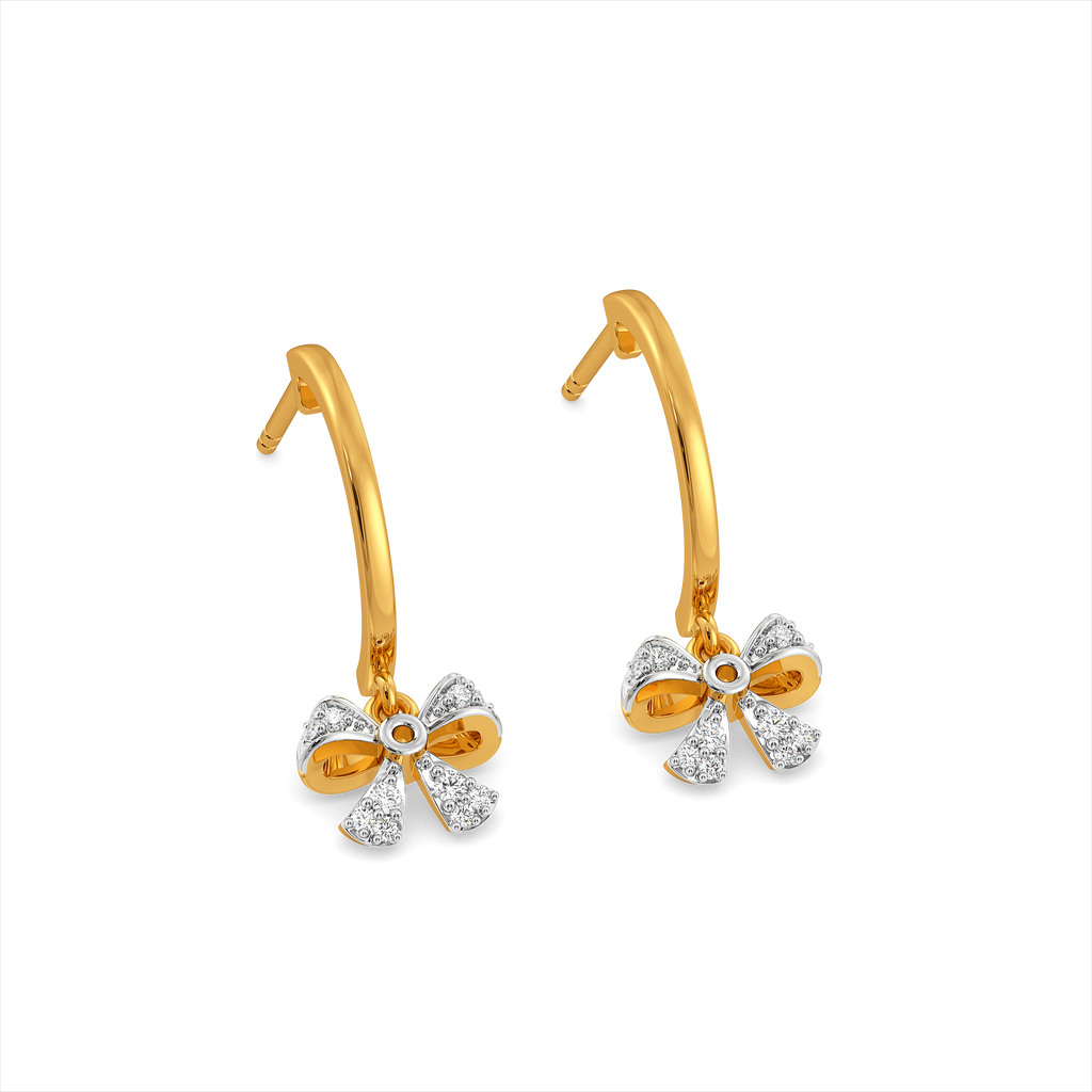 Bow Bling Diamond Earrings