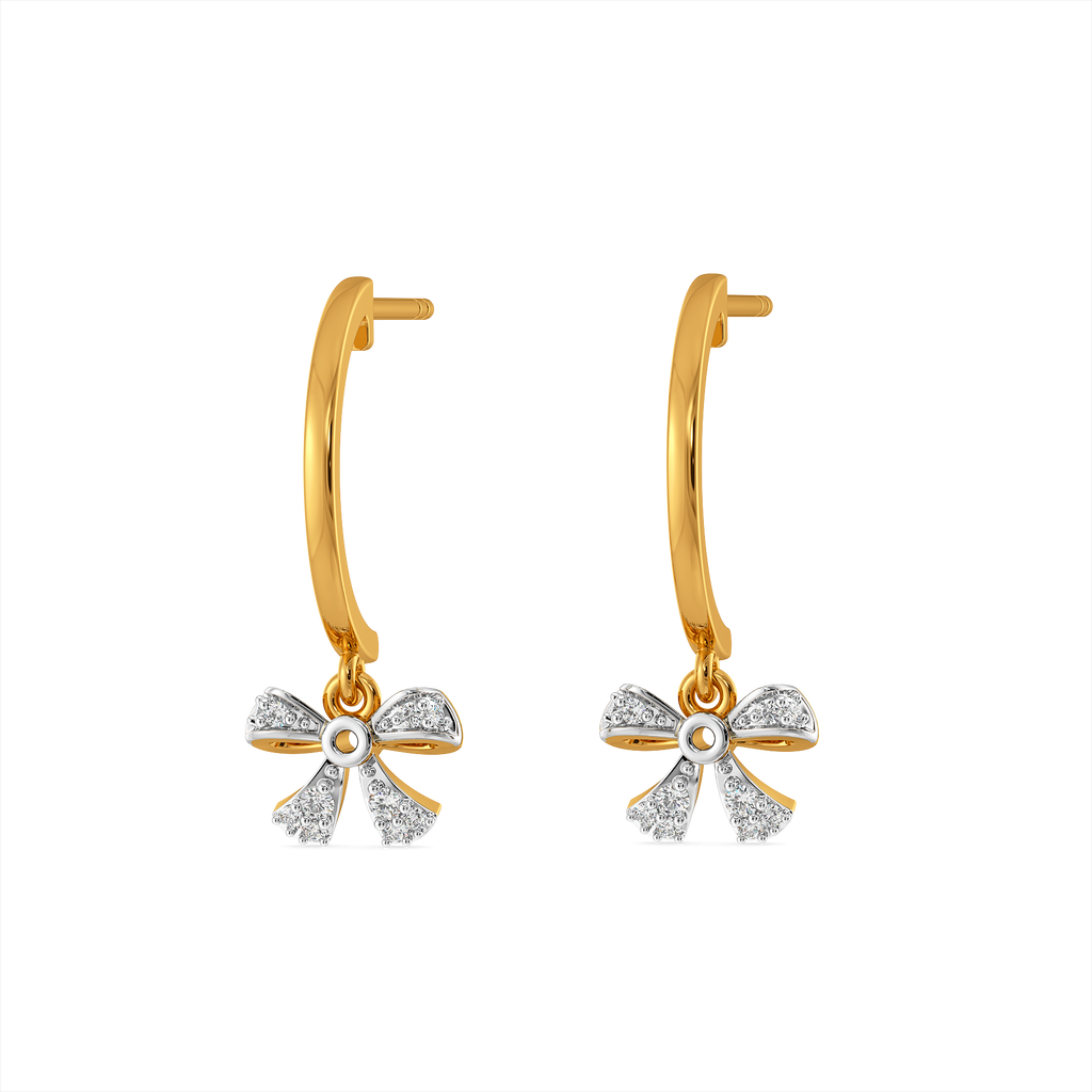 Bow Bling Diamond Earrings