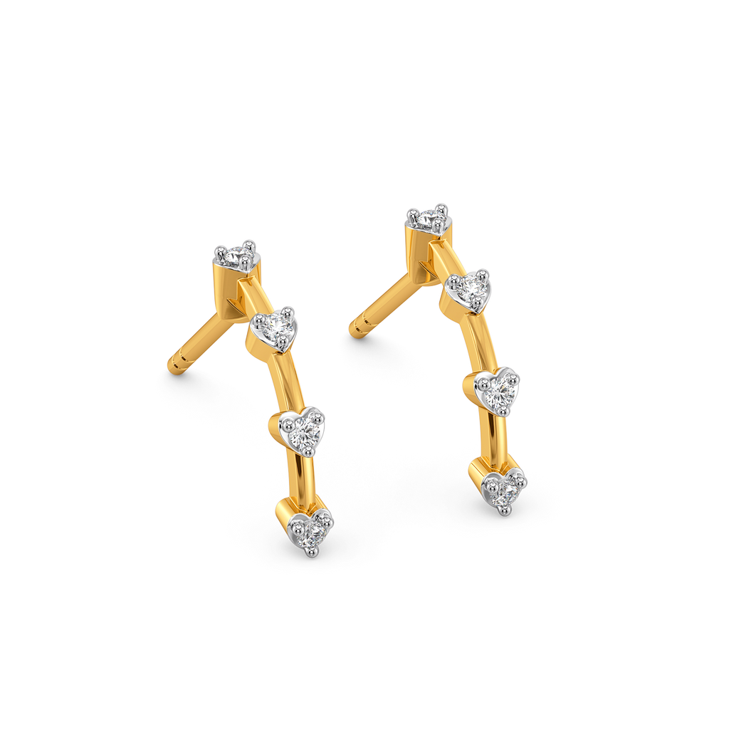 Luxe Heartbeat Diamond Earrings