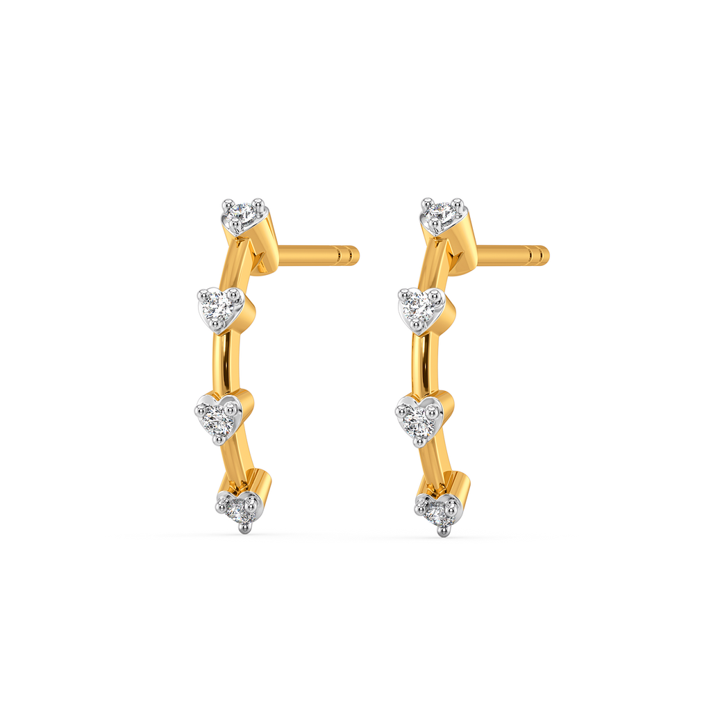 Luxe Heartbeat Diamond Earrings