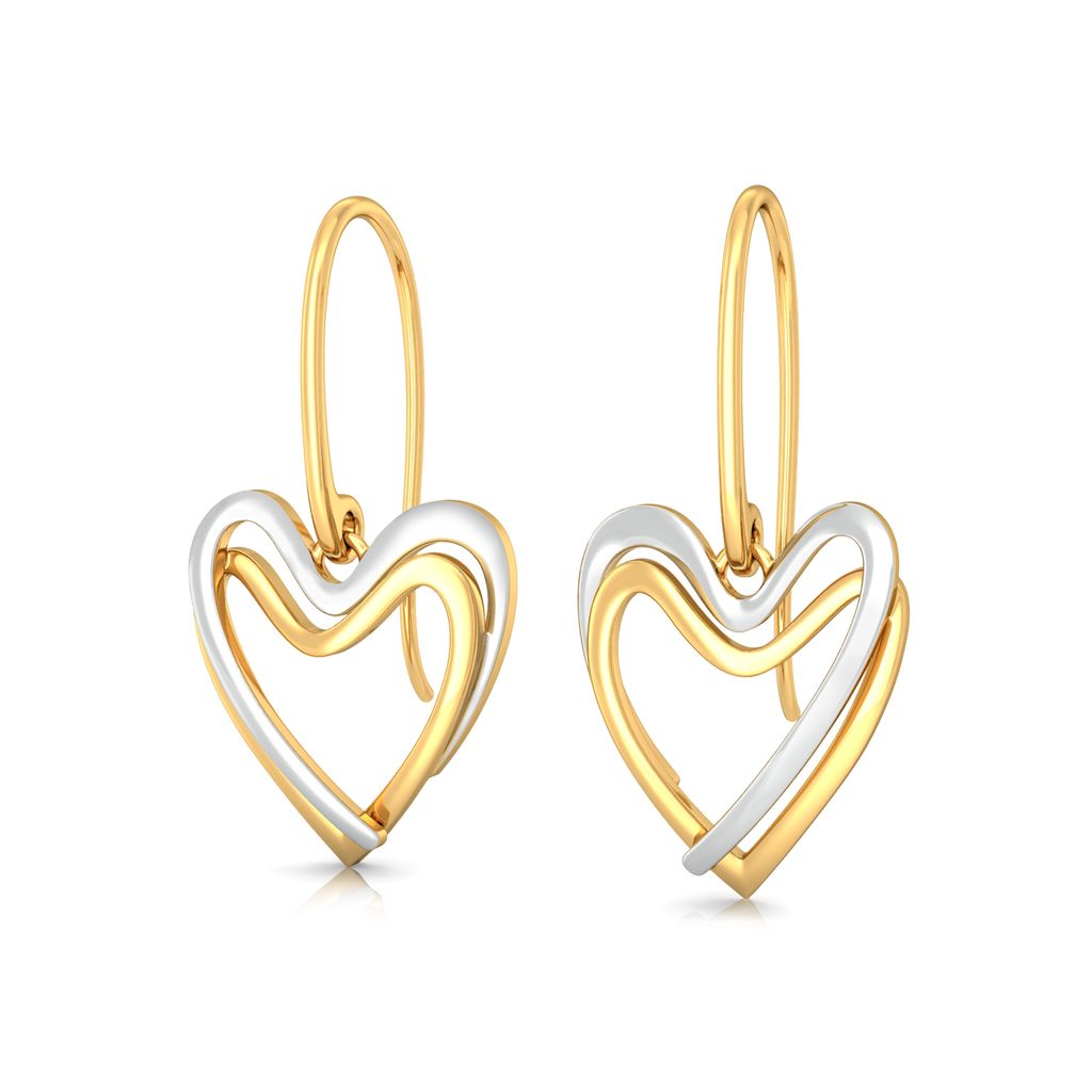 Double Dealing Gold Earrings