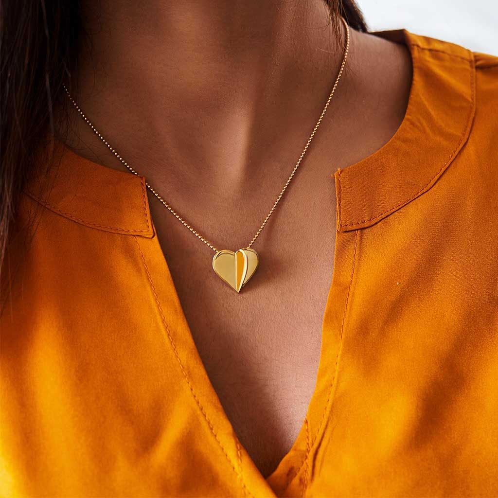 Cold Folds Gold Pendants
