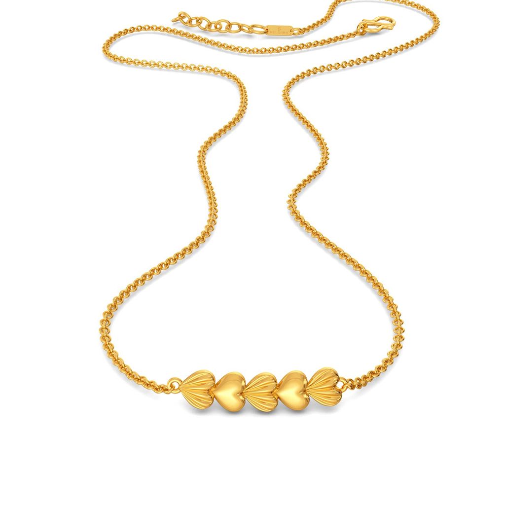 Crafty Hearts Gold Necklaces