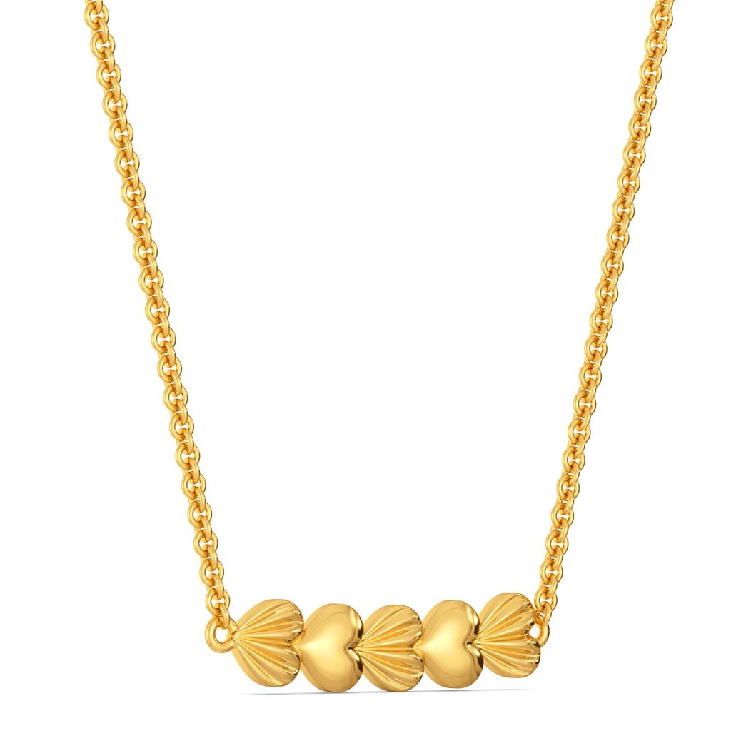 Crafty Hearts Gold Necklaces