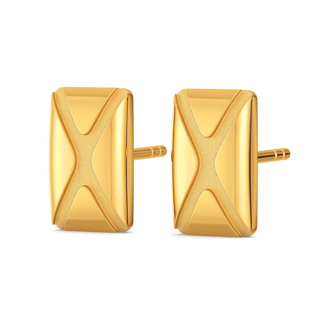 Edgy Essentials Gold Earrings