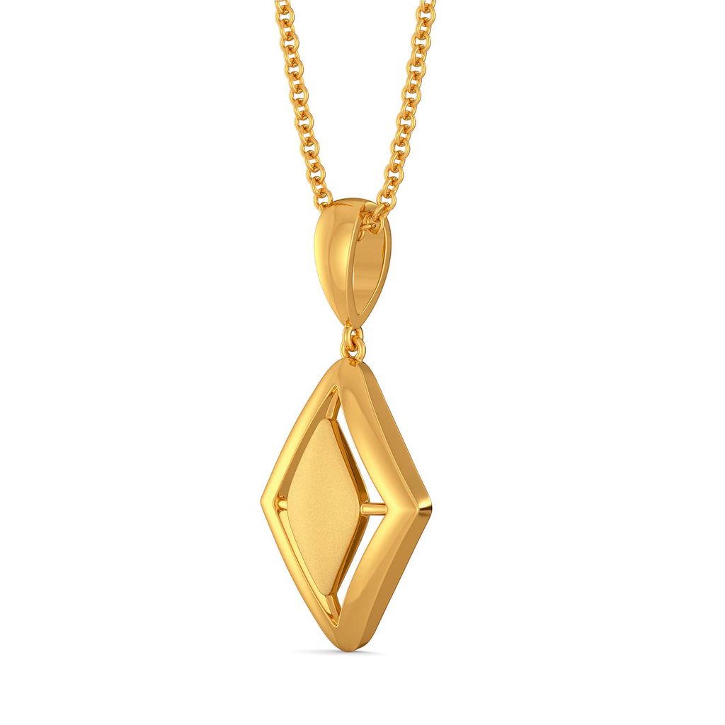 Elegant Edge Gold Pendants