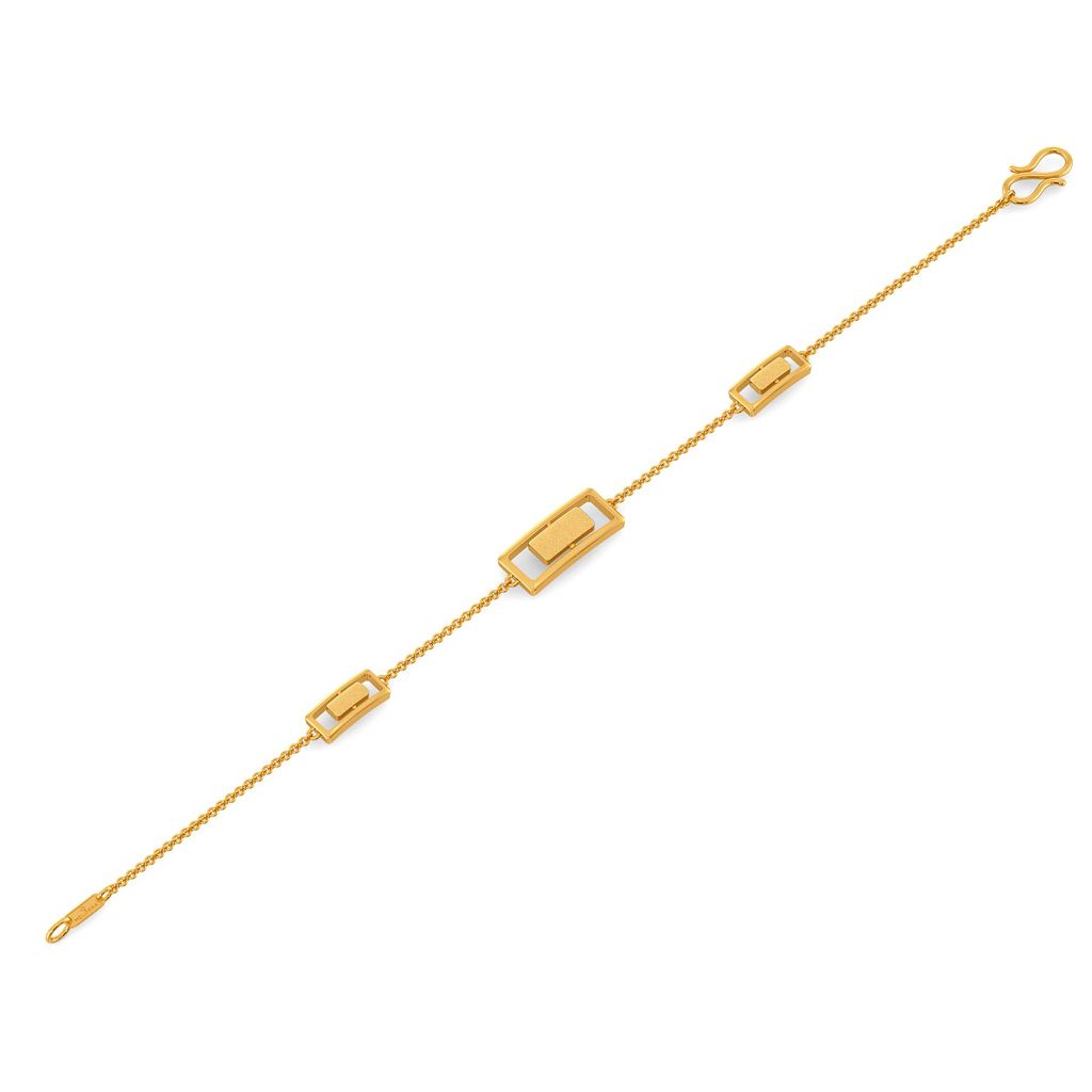 Subtle Seams Gold Bracelets