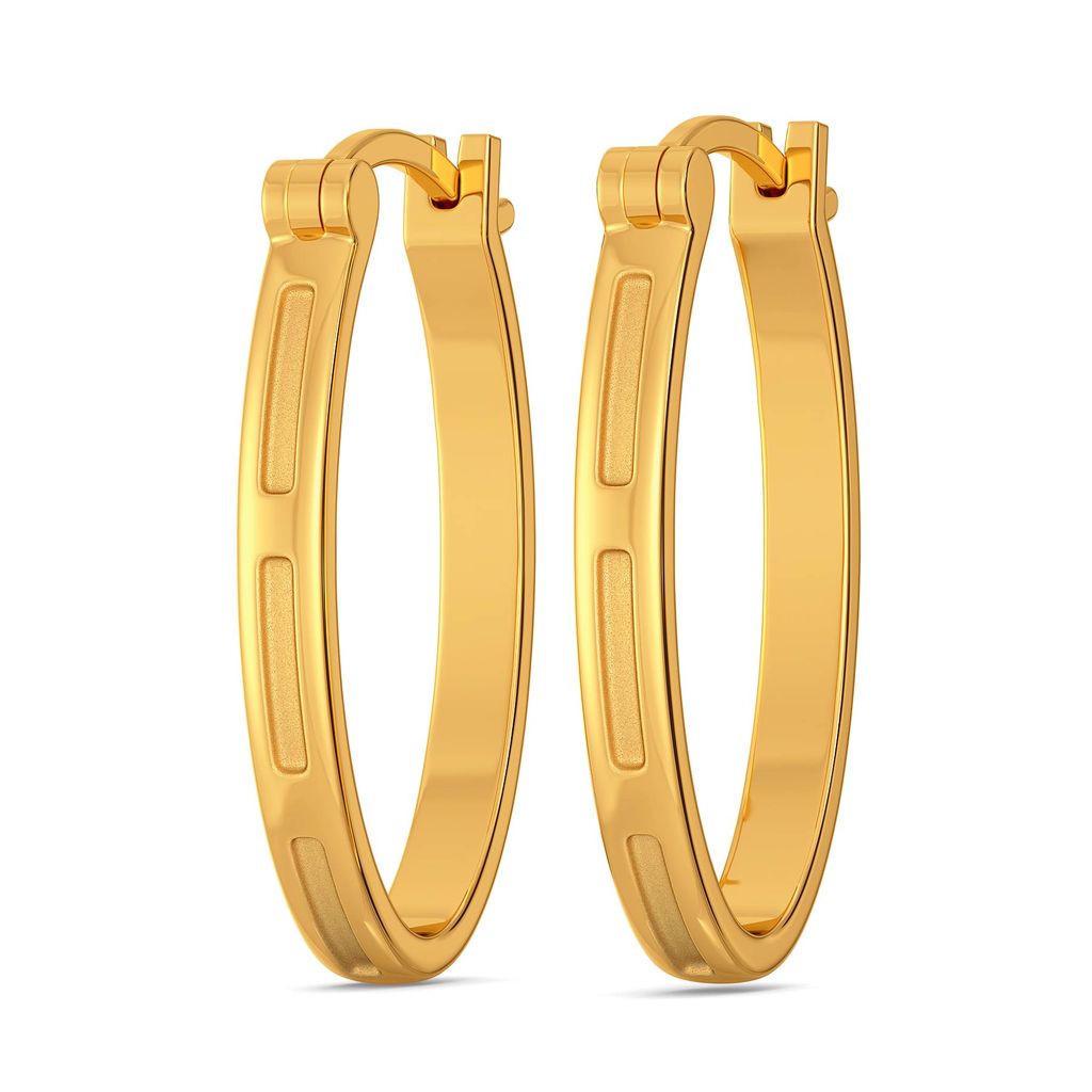 Subtle Seams Gold Earrings