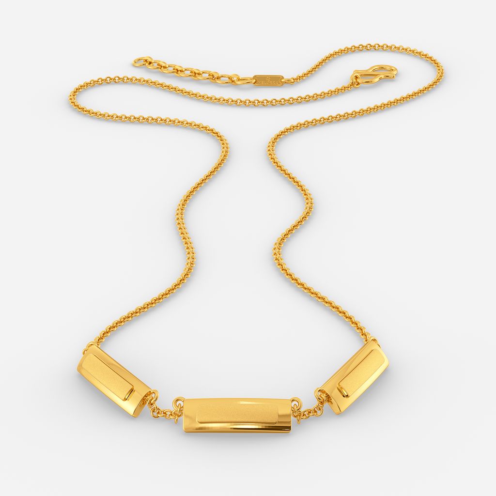 Subtle Seams Gold Necklaces