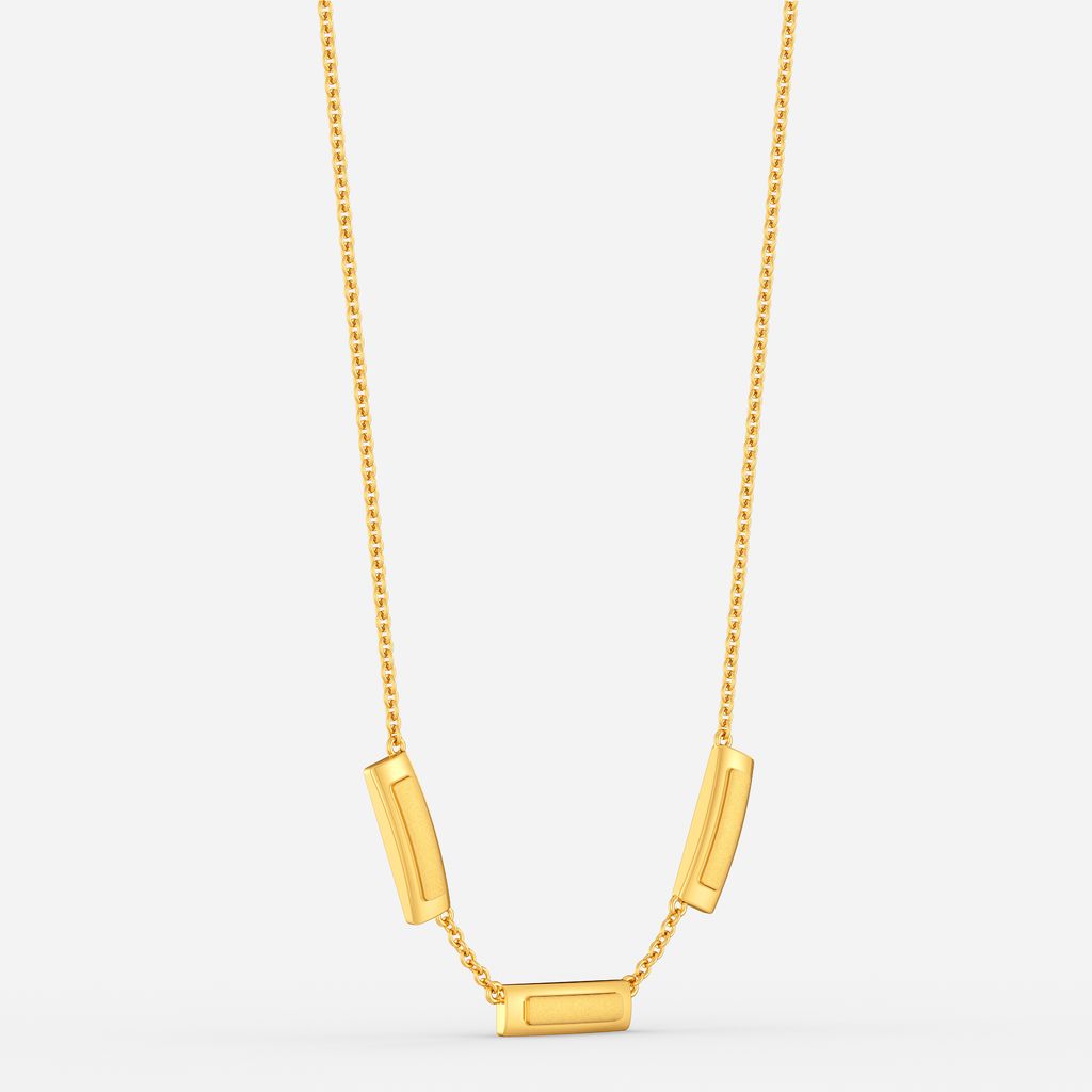 Subtle Seams Gold Necklaces