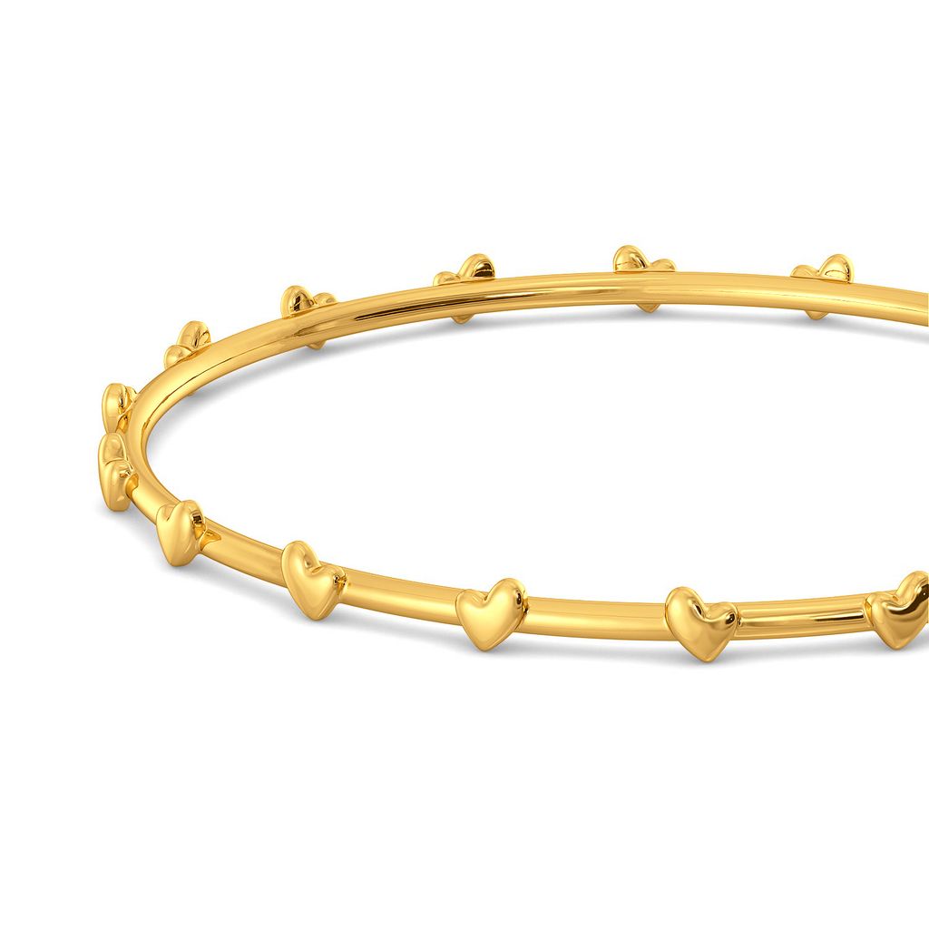 String of Hearts Gold Bangles