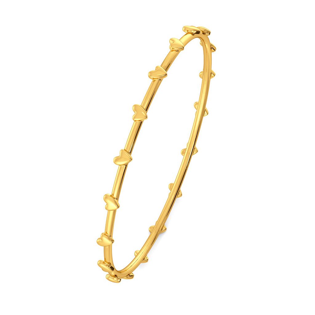 String of Hearts Gold Bangles