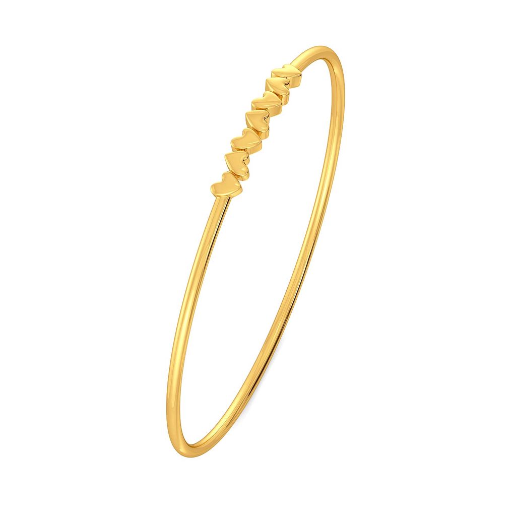Heart Uptend Gold Bangles