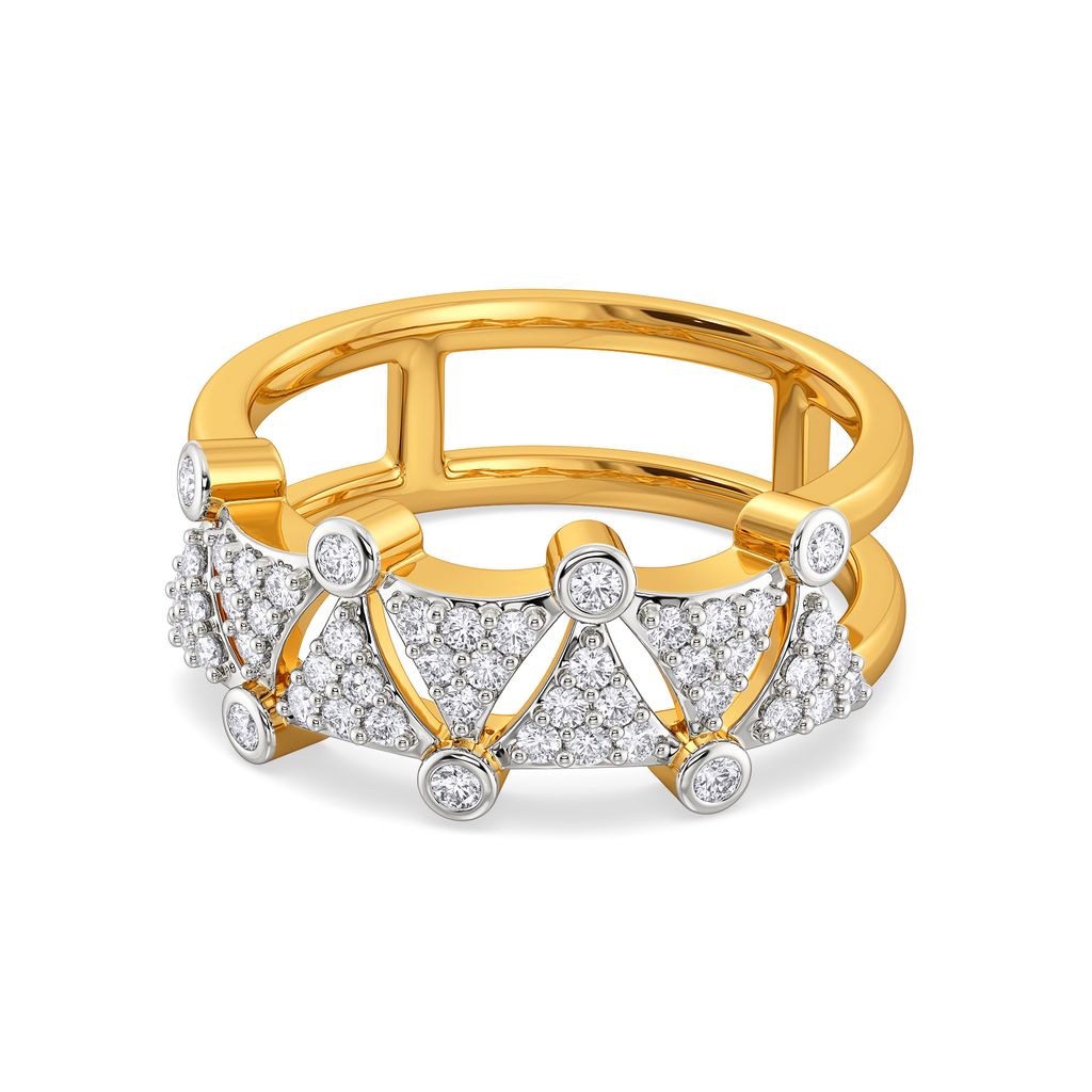 Double Subtle Diamond Rings alternate view 3