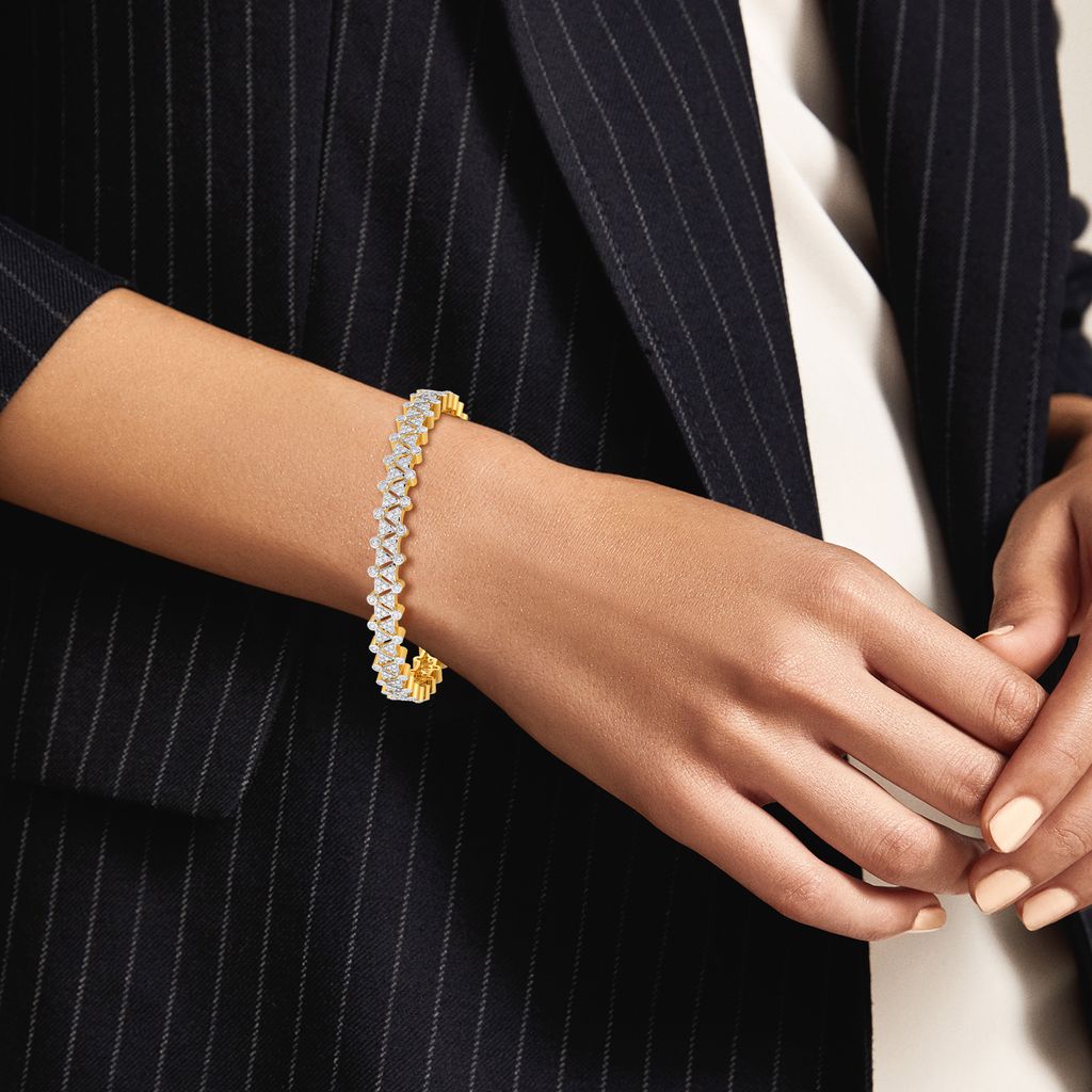 Double Subtle Diamond Bangles