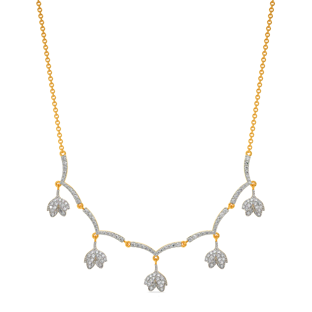 Blossom in Lilac Diamond Necklaces