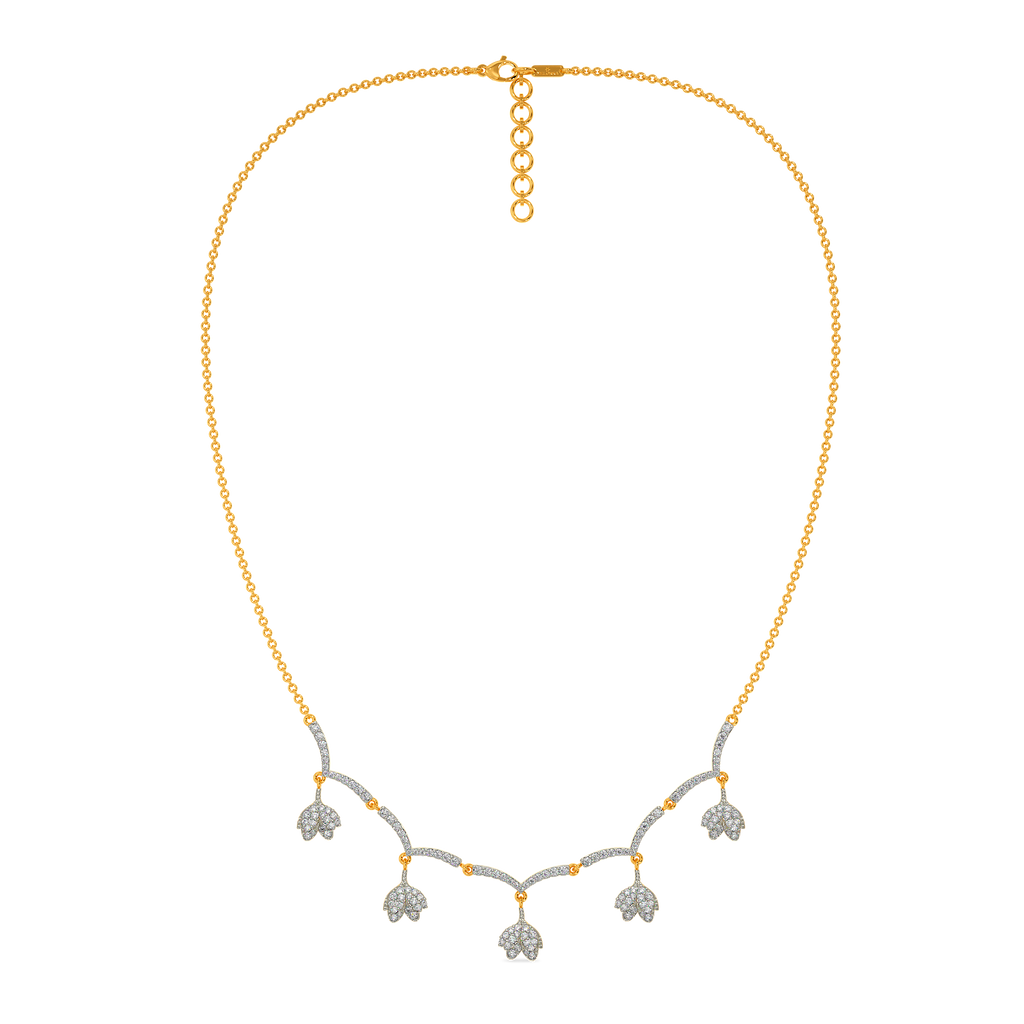 Blossom in Lilac Diamond Necklaces