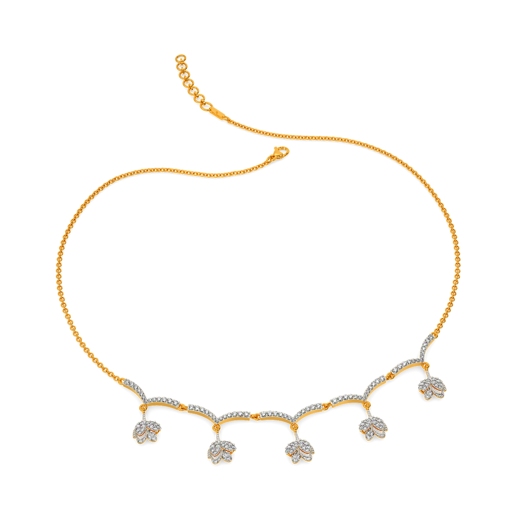 Blossom in Lilac Diamond Necklaces