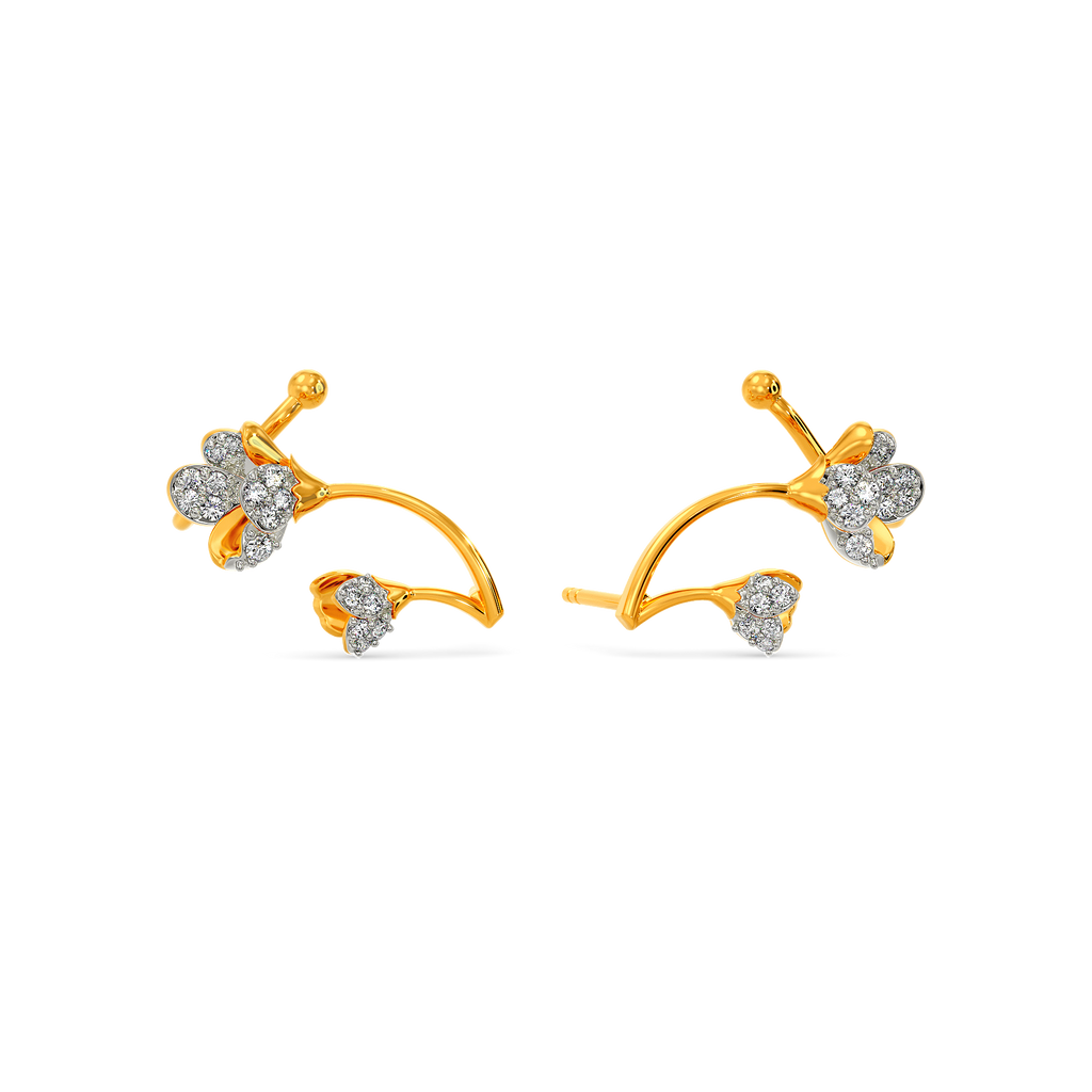 Blossom in Lilac Diamond Earrings